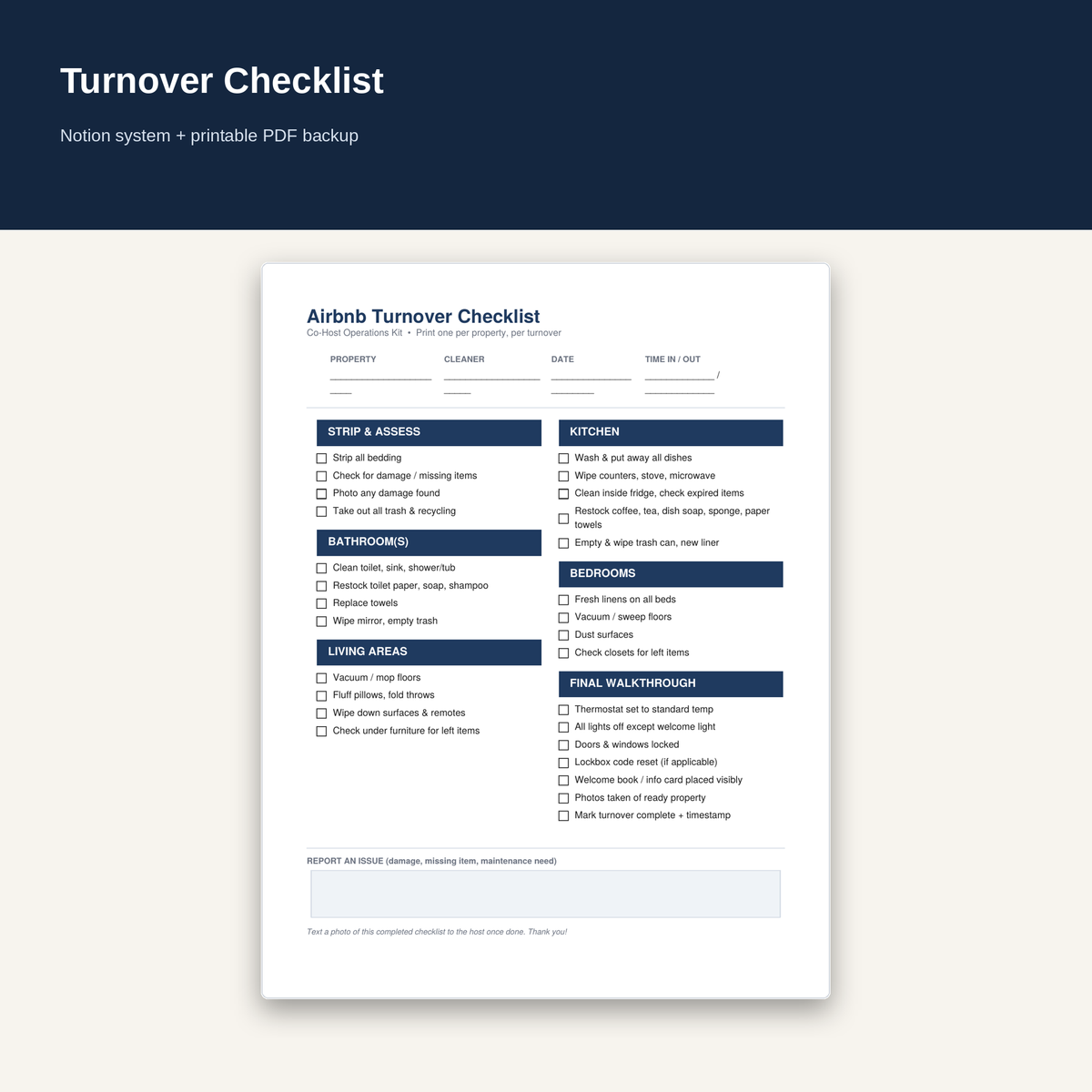 Airbnb cohost and operator kit