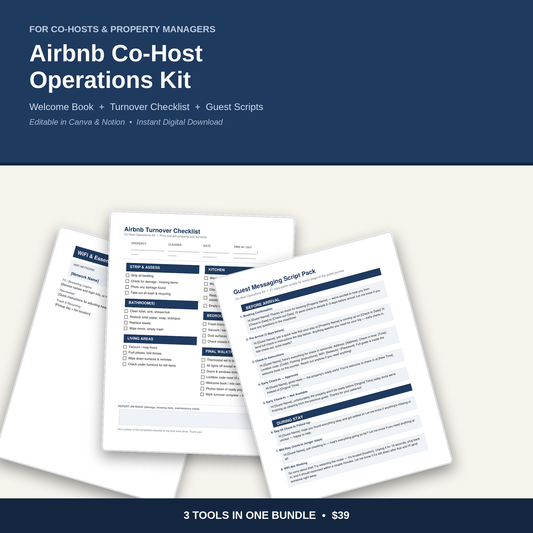 Airbnb cohost and operator kit
